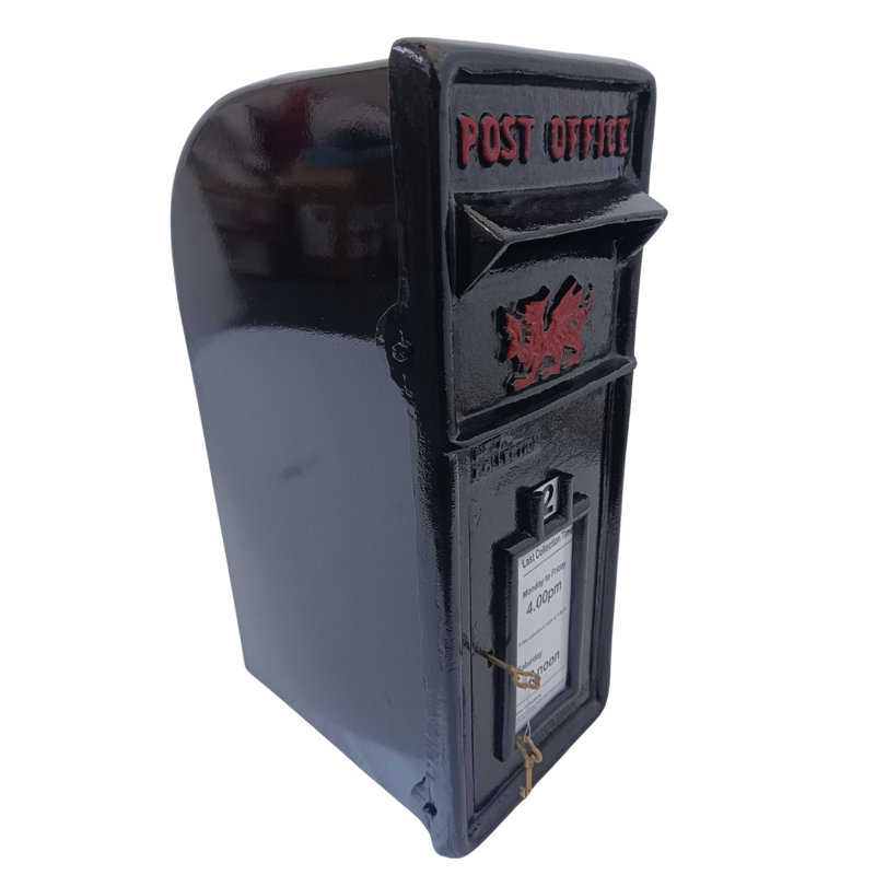 Thiam Metal Wall Mounted Post Box, Black