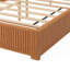 Structure de lit plateforme en bois massif avec tête de lit haute, fabrication robuste, aucun sommier requis, assemblage facile, forte capacité de charge-413850007-413850009