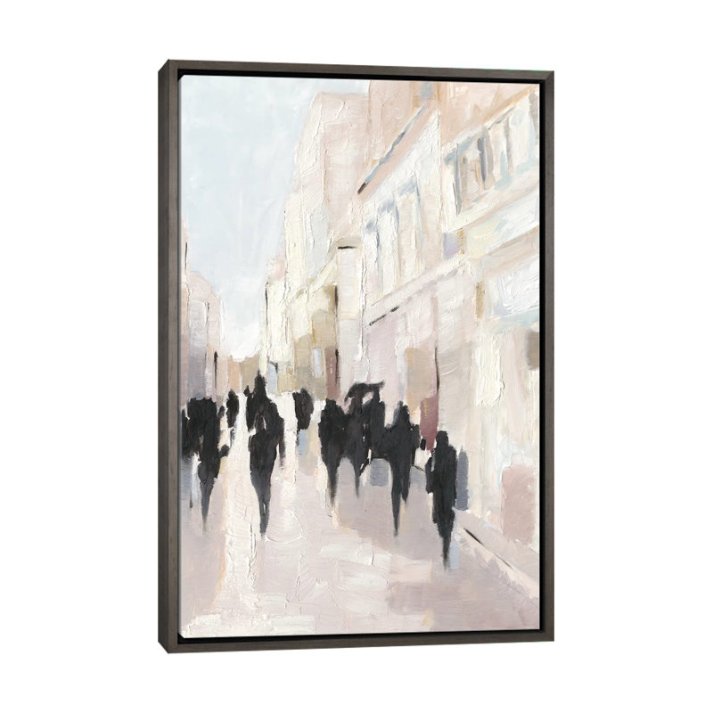 Reproduction d’art « passing Rain II » par Ethan Harper, H 60 po x l 40po x P 1,5 po, Toile encadrée de bois rustique foncé
