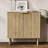 31.5" W Sideboard Buffet Cabinet With Storage, Modern Fluted Accent Credenza With Doors & Adjustable Shelves, Wood Coffee Bar Console Table For Living Room, Dining Room, Kitchen Or Entryway-1342449678