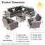 Ensemble de conversation en osier pour 7 personnes avec coussins Dzion-861573612-839909928