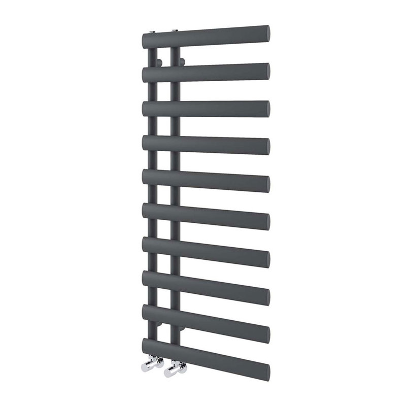 Flat Panel Towel Rail Heated Towel Rails, Grey, 1610mm H x 500mm W x 60mm D