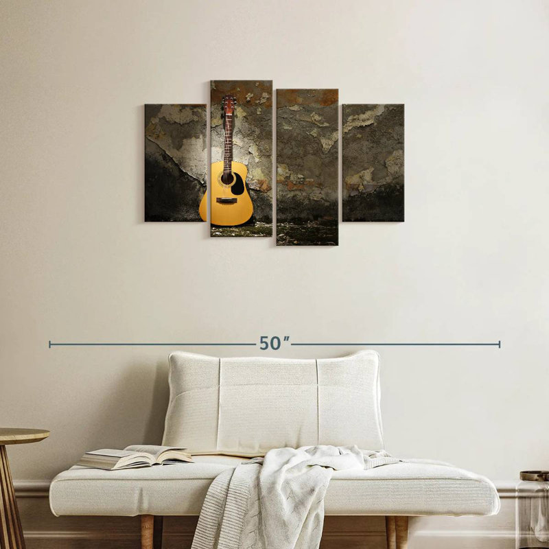 Abarca Grunge Acoustic Guitar, 22" H x 36" W