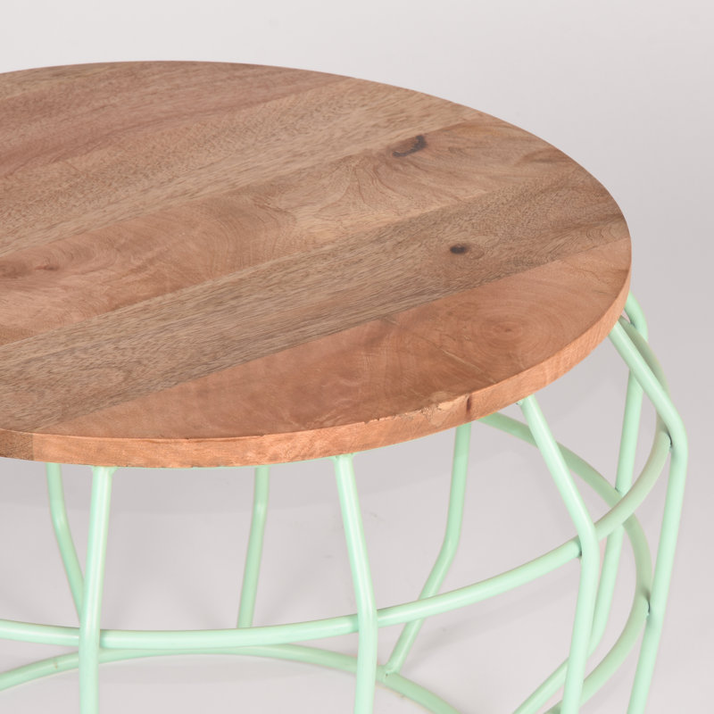 Hodges Frame Coffee Table, H46 x L51 x W51cm, Mint Green