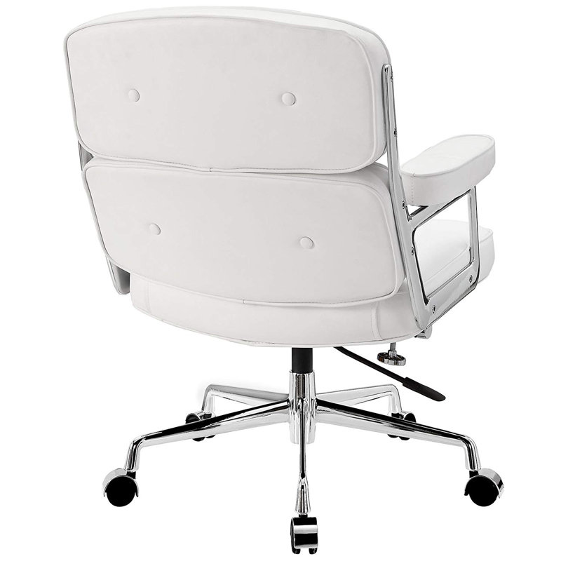 Beecroft Genuine Leather Task Chair, White