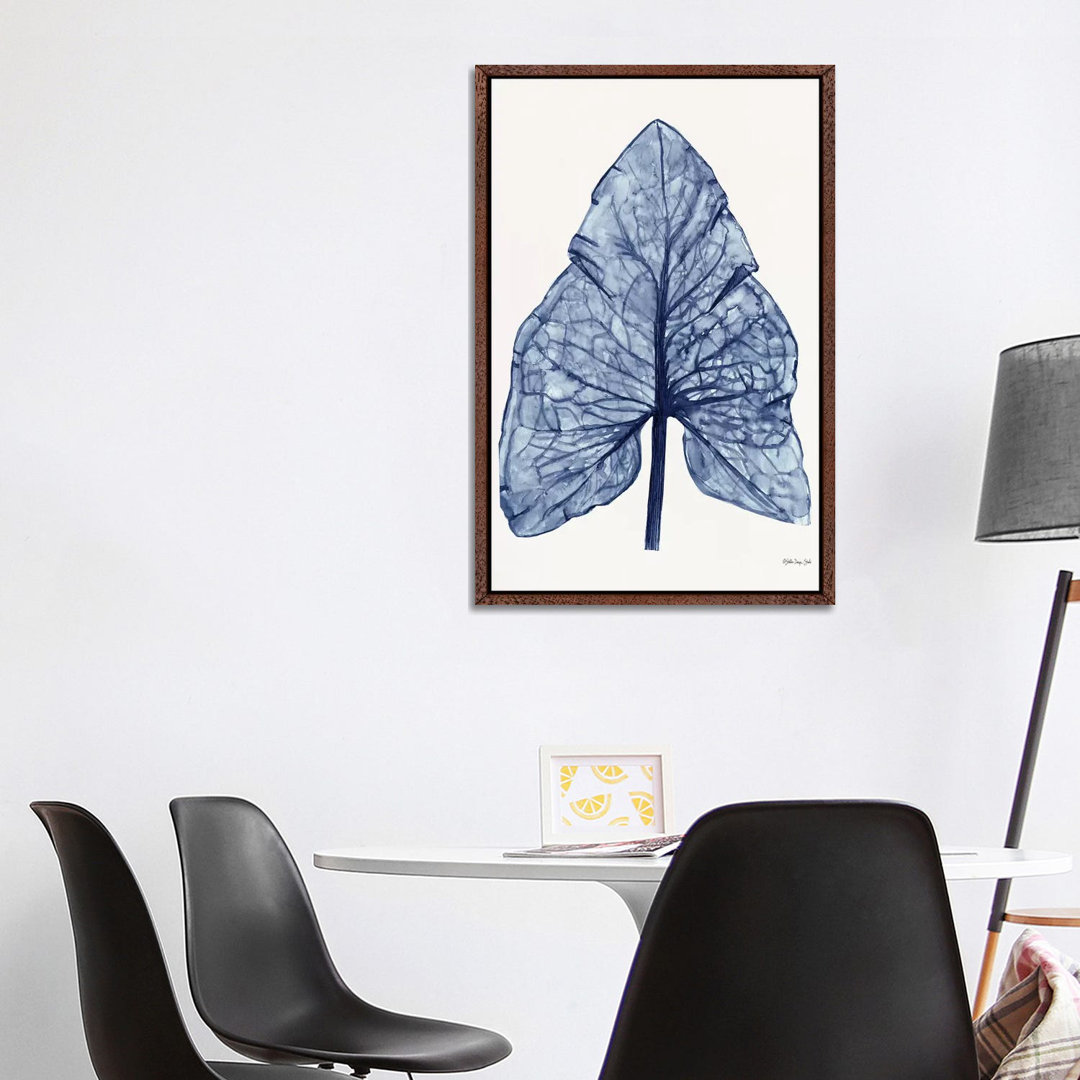 Indigo Leaf von Stellar Design Studio - Galerie-Giclée auf Leinwand