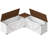 Farmhouse L-Shaped Nook Corner Storage Bench, Storage Toy Chest with Hidden Flip-Top Storage for Corner Spaces, Kitchen, Dining Room, Cloakroom