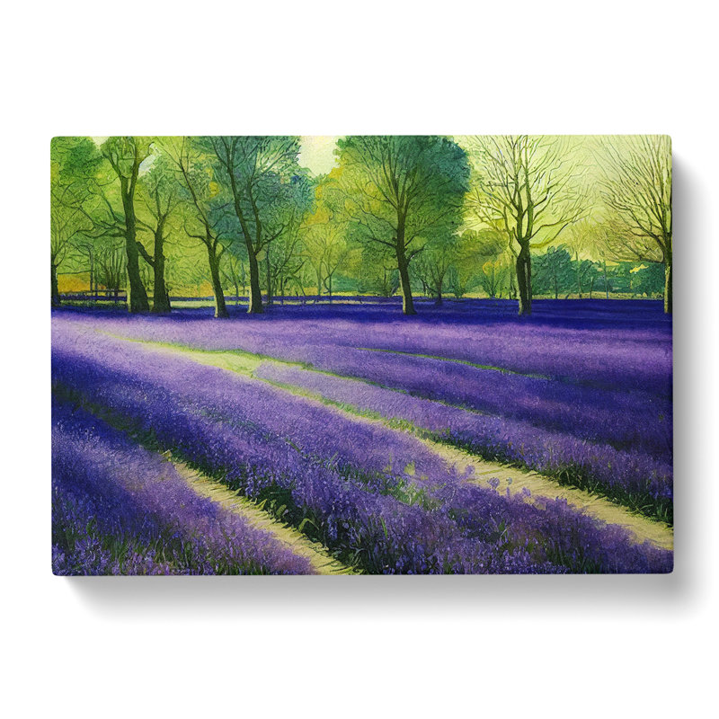 Bluebell Field Watercolour Vol.3 - Wrapped Canvas, 50cm H x 76cm W x 3cm D