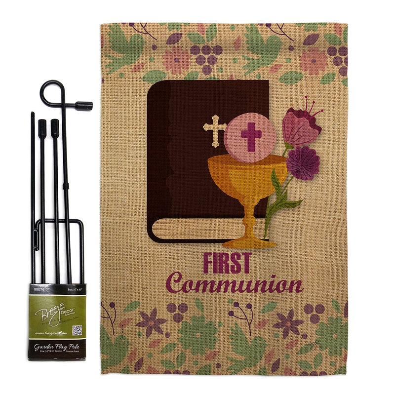 Double Sided 18.5'' H x 13'' W Polyester Flag Set