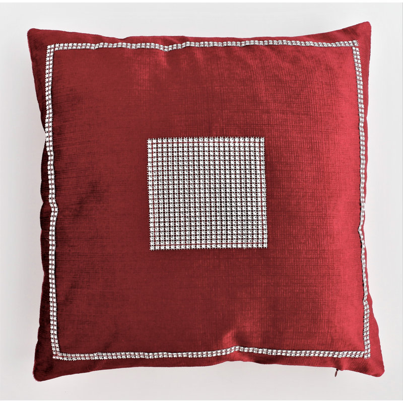 Housse de coussin carrée Dykstra, Bourgogne