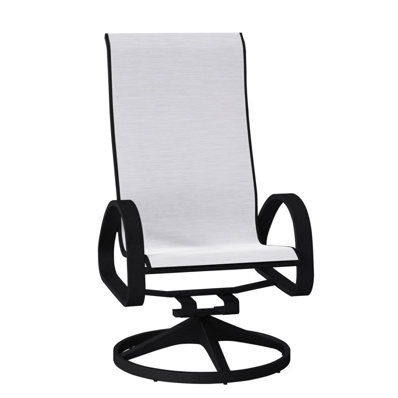 Fauteuil de patio pivotant Hiraku, Noir texturé, Abalone