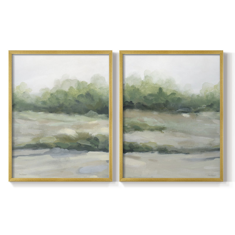 «Faded Morning I», reproduction encadrée de qualité supérieure - prête à être accrochée - aucun clou requis - aucun clou requis