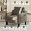 Mid-Century Modern Accent Chair, PU Leather, Solid Wood Frame With Foam Cushions-1022310554-1022310553