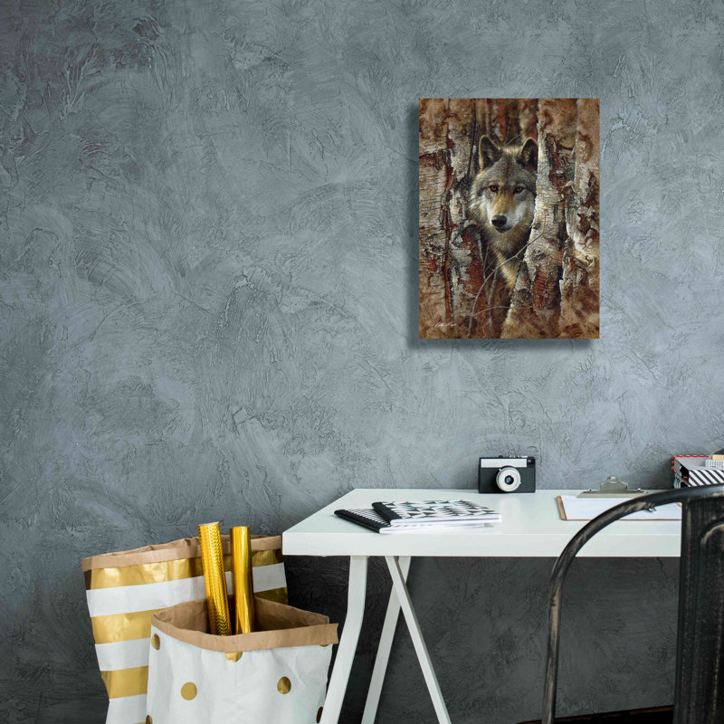 «Wood Land Spirit» par Collin Bogle, art mural sur toile, H 16 po x l 12 po x P 0,75 po