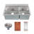 Ravi Dual Basin 33 x 22 Topmount Kitchen Workstation Sink