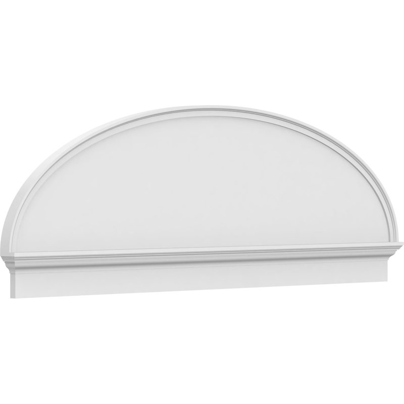 Fronton elliptique en PVC de qualité architecturale lisse, H 25 7/8 po x l 76 po x P 2 3/4 po