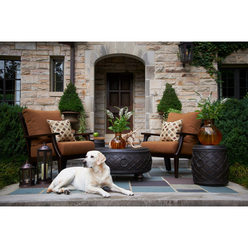 Moroccan Outdoor Round Side Table, 17" Diameter