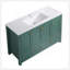 Meuble-lavabo polyvalent blanc 48 po avec lavabo en céramique, armoire de rangement abondante, 4 portes à fermeture douce et 2 tiroirs-742702054