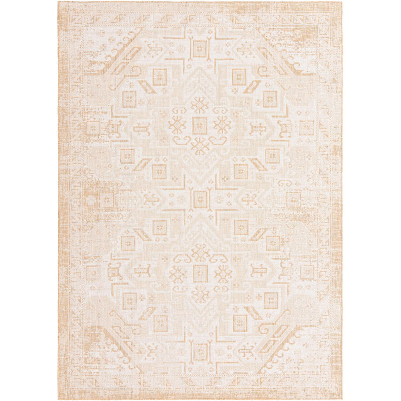 Tapis d'extérieur couleur ivoire Chand, Rectangle 7 pi 10 po x 11 pi