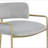 Grey and Gold Low Back Upholstered Stool