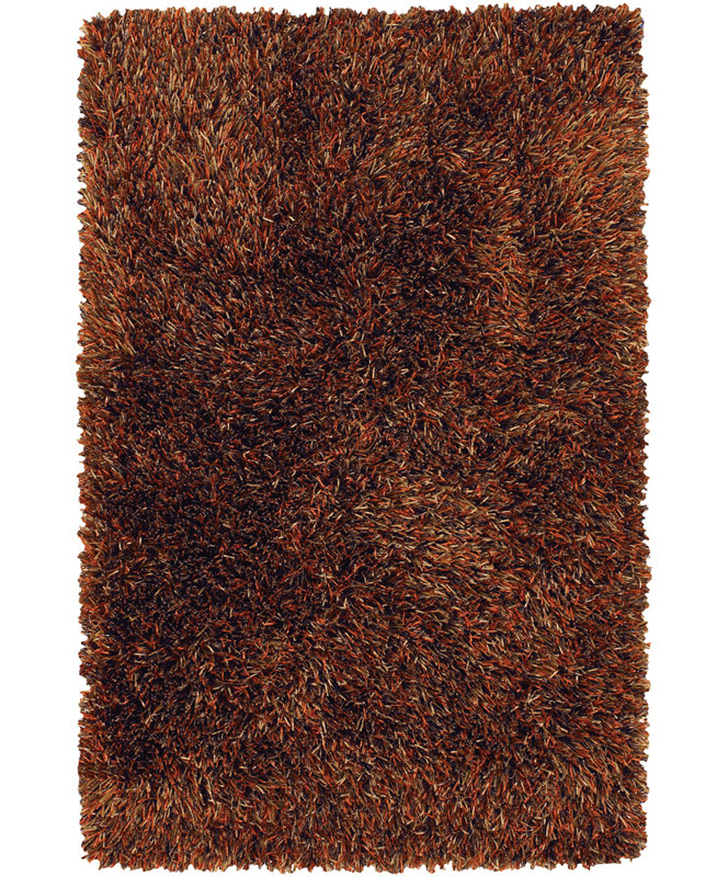 Tapis d'intérieur en polyester tissé à la main Zhen, Rectangulaire 9 pi x 13 pi