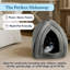 Maison pour chat PETMAKER - Lit d'intérieur avec coussin en mousse amovible - Tente pour chiots, lapins, cochons d'Inde, hérissons et autres petits animaux - Gris-99278444