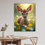 Art mural en verre fauve sur fond fleur fauve-632462909