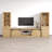 Fiorenze 120.5" Modern Entertainment Center with High Gloss Finish-1173729455