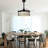 42'' Modern Retractable Ceiling Fan With Lights And Remote Control, Reversible DC Motor Caged Ceiling Fan with Fabric Shade