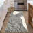 Plush Hallway Runner Rug – 350gsm Faux Lamb Wool, Machine Washable, Non-Slip, Modern Swimming Pattern for Entryway, Kitchen (Black & White)-1660315017