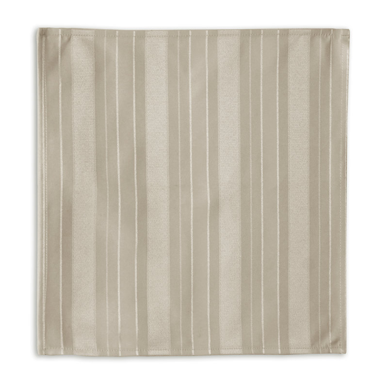 Robyn 100% Polyester Striped Square Napkin, Gray