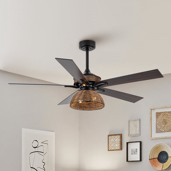 Bayou Breeze Amedio 52'' Ceiling Fan with Light Kit & Reviews | Wayfair