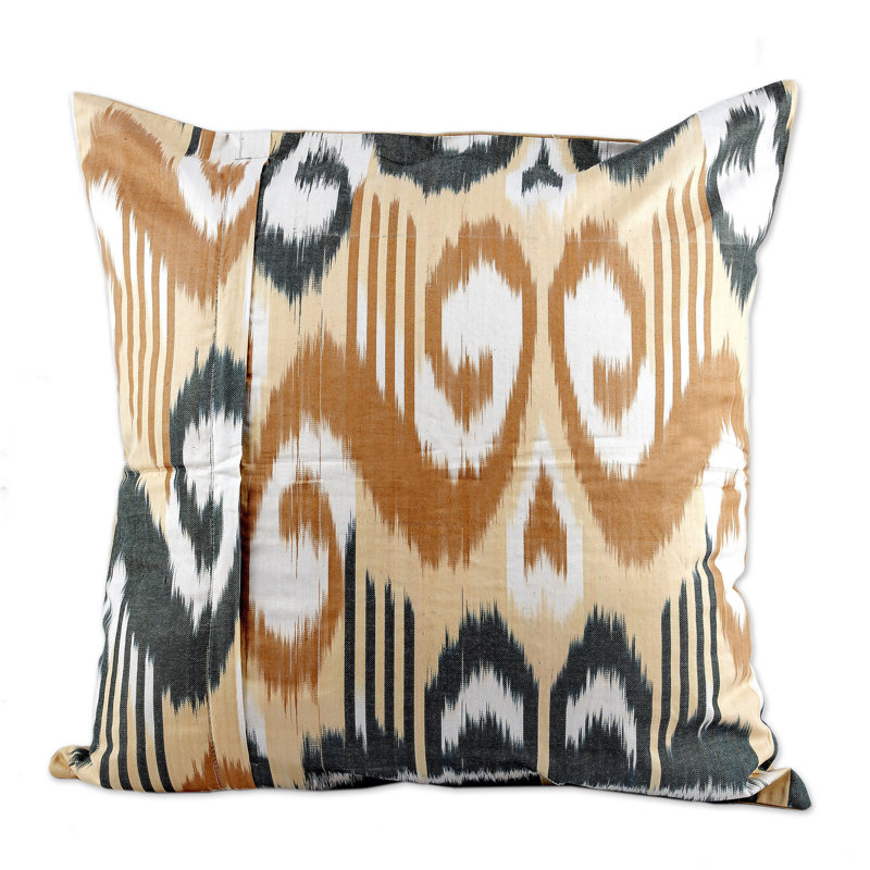 Gold Silk Association Silk Square Pillow Cover