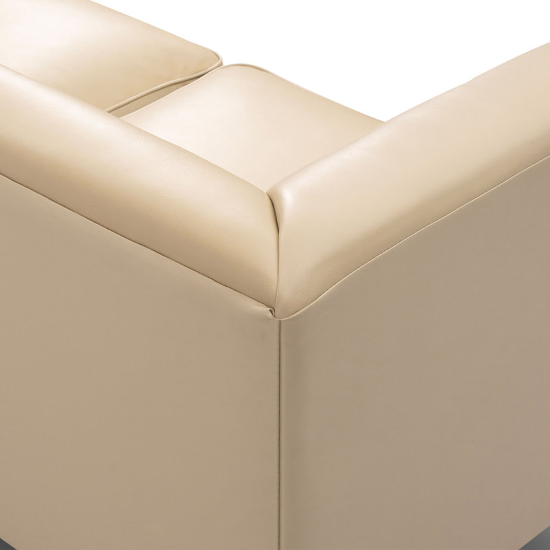 Canapé modulaire en cuir 3 places, Beige