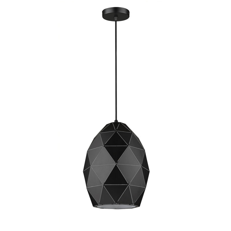 Delcastillo 1 - Light Geometric Pendant, Matt Black