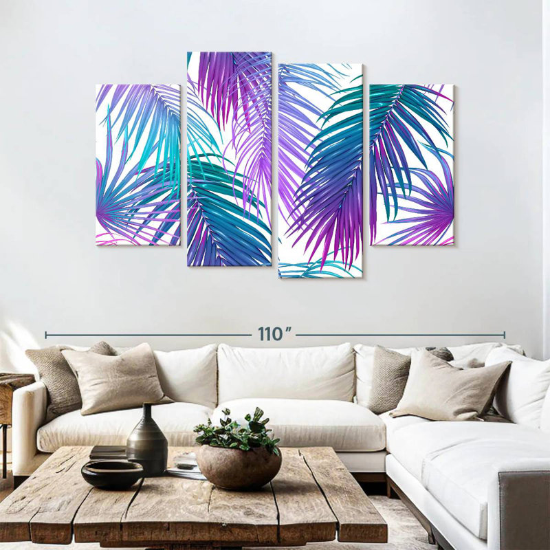 Feuilles tropicales Harnek Neon, H 54 po x l 84 po