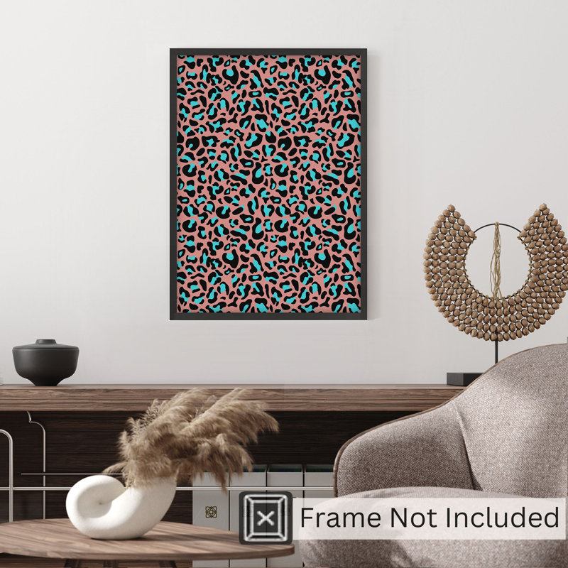 Animaux léopard, reproduction d'art moderne sans cadre, H 7 po x l 5 po