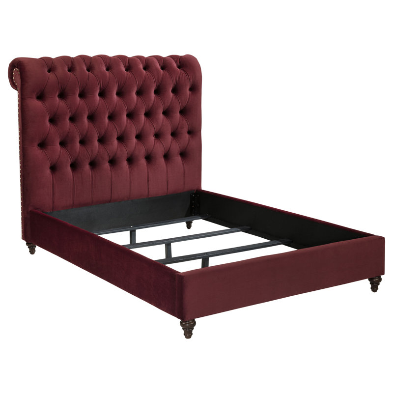 Tête de lit tapissier très grand Devon vin rouge 57 po Devon, Double
