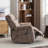 39" Wide Modern Overstuffed Manual Recliner  Swivel Recliner With 8-Point Vibrating Massage Heating & Remote Control-1162966387