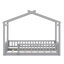 Structure de lit en bois avec clôture-158148378