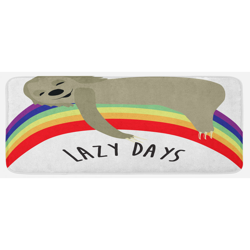 Tapis de cuisine en multicolore sans souci sloth on arc "lazy days