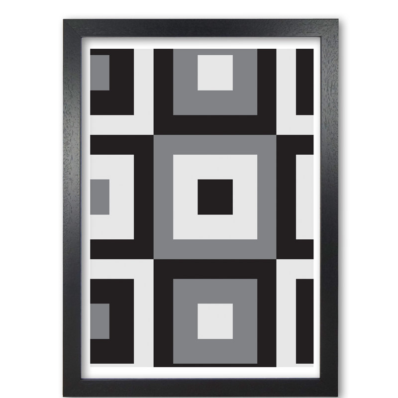 Abstract Patterns 1 - Print, Black Grain Frame, 30 cm H x 21 cm W x 5 cm D