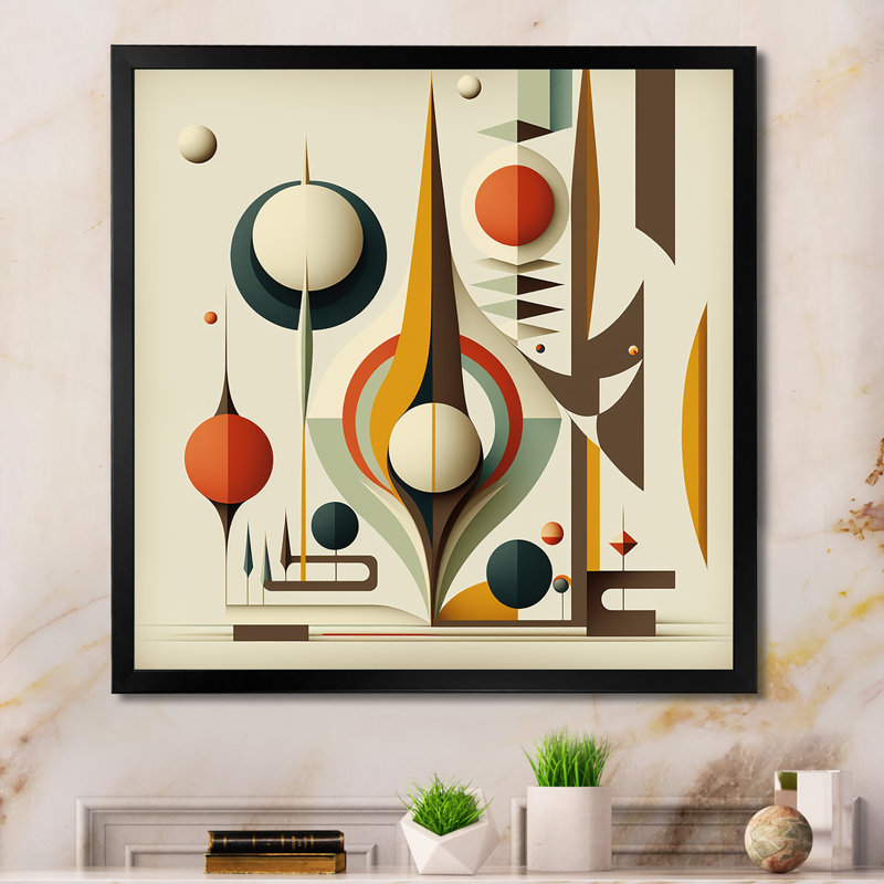 Impression rétro sur toile rétro Mid-century graphiques VI - Floater, Noir, H 24 po x l 24 po x P 1 po