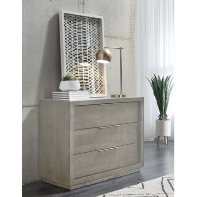 Eloise 3 - Drawer Solid Wood Nightstand