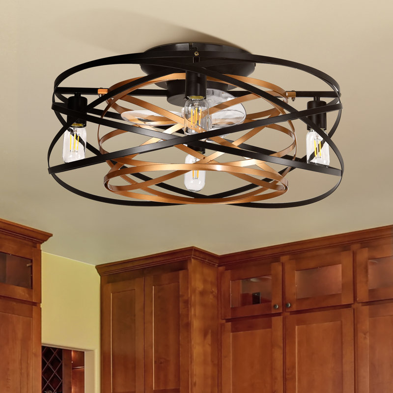 Digregorio 22.8'' Caged Ceiling Fan with Light Kit & Remote Control