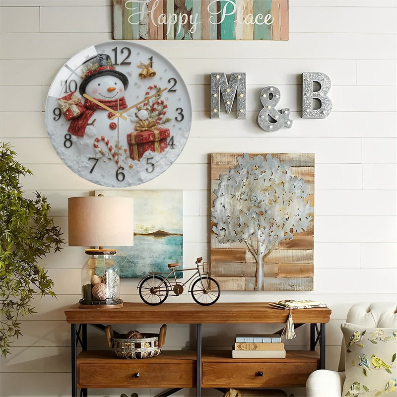 Horloge murale de Noël 12 po