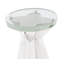 Anika Glass Top Pedestal End Table