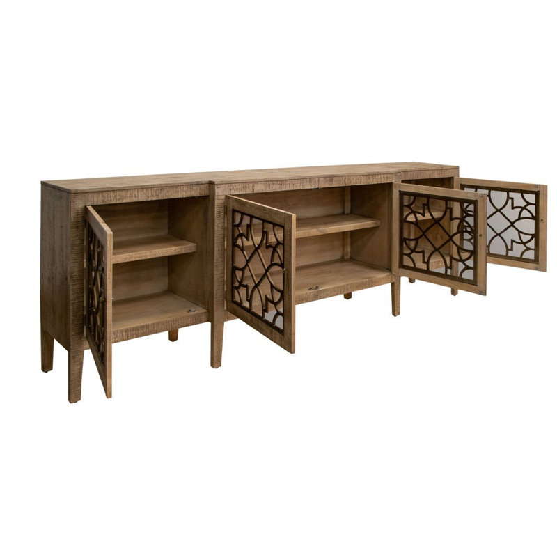 Console / meuble télé en bois massif Mandala