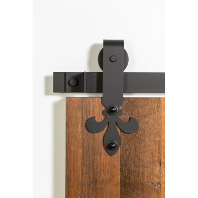 Ensemble de quincaillerie pour porte de grange standard Fleur-De-Lis