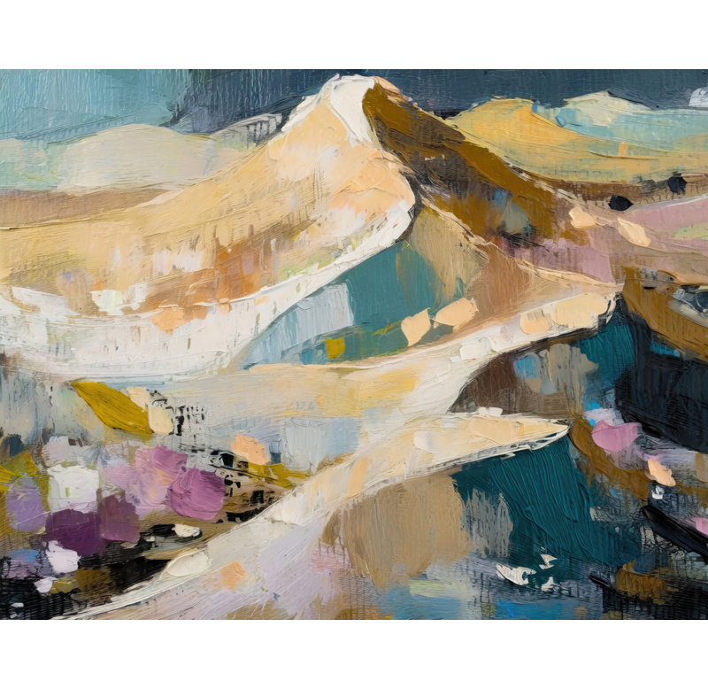 «Dunes 1» par Stephen Chambers - reproduction sur toile tendue, H 15 po x l 18 po x P 1,5 po